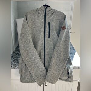 Burton Men's Greenish/Gray Zip-Up Shell Jacket